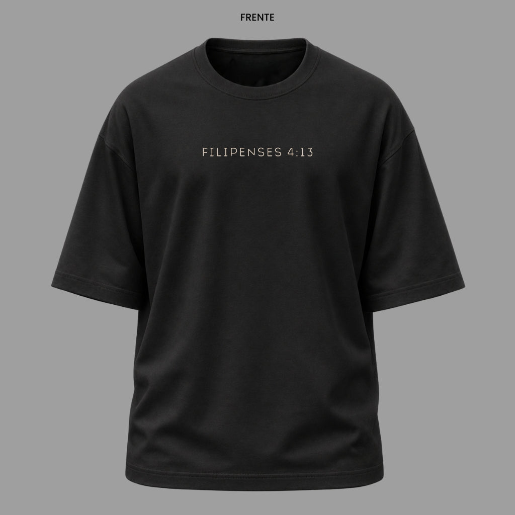 Camiseta Oversized Cristã Filipenses 4:13 | Kyrios Club