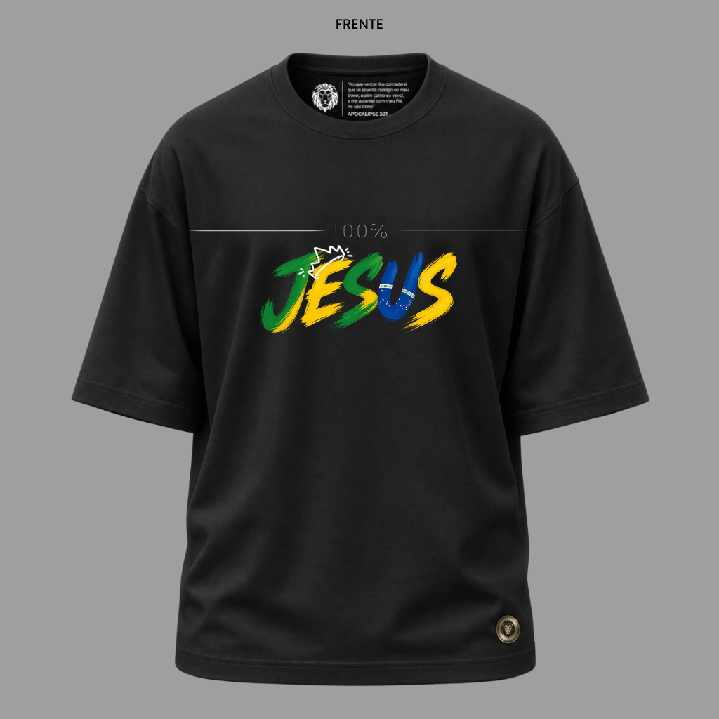 Camiseta Nação Eleita 100% Jesus | Copa 2026 | Kyrios Club