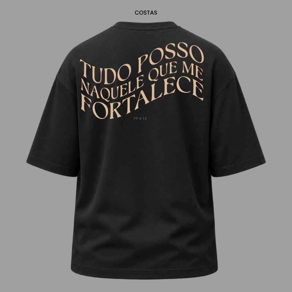 Camiseta Oversized Cristã Filipenses 4:13 | Kyrios Club