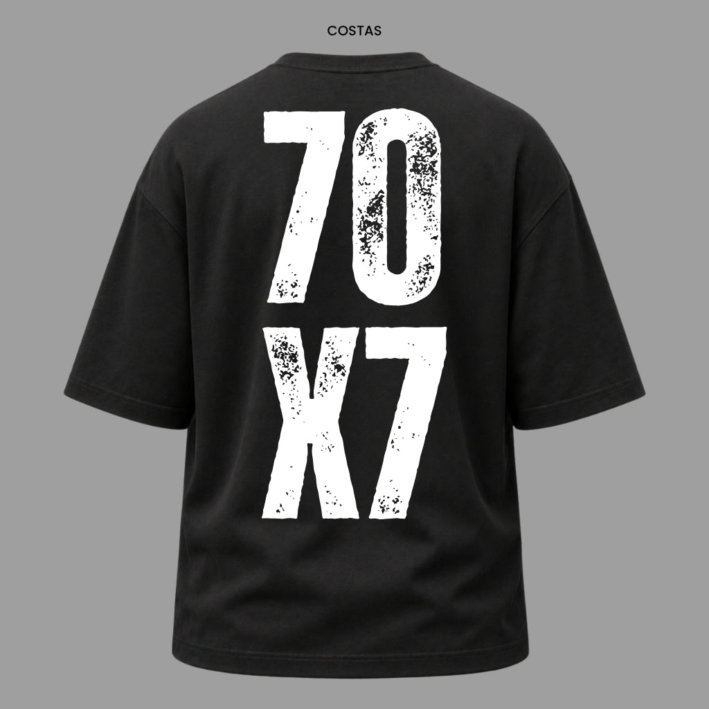 Camiseta Oversized Cristã Mateus 18:22 | Kyrios Club