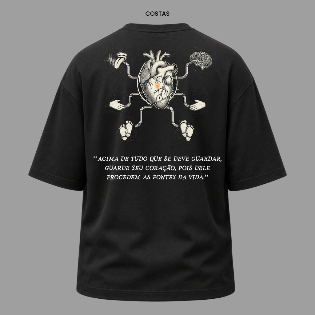Camiseta Oversized Cristã Provérbios 4:23 | Kyrios Club