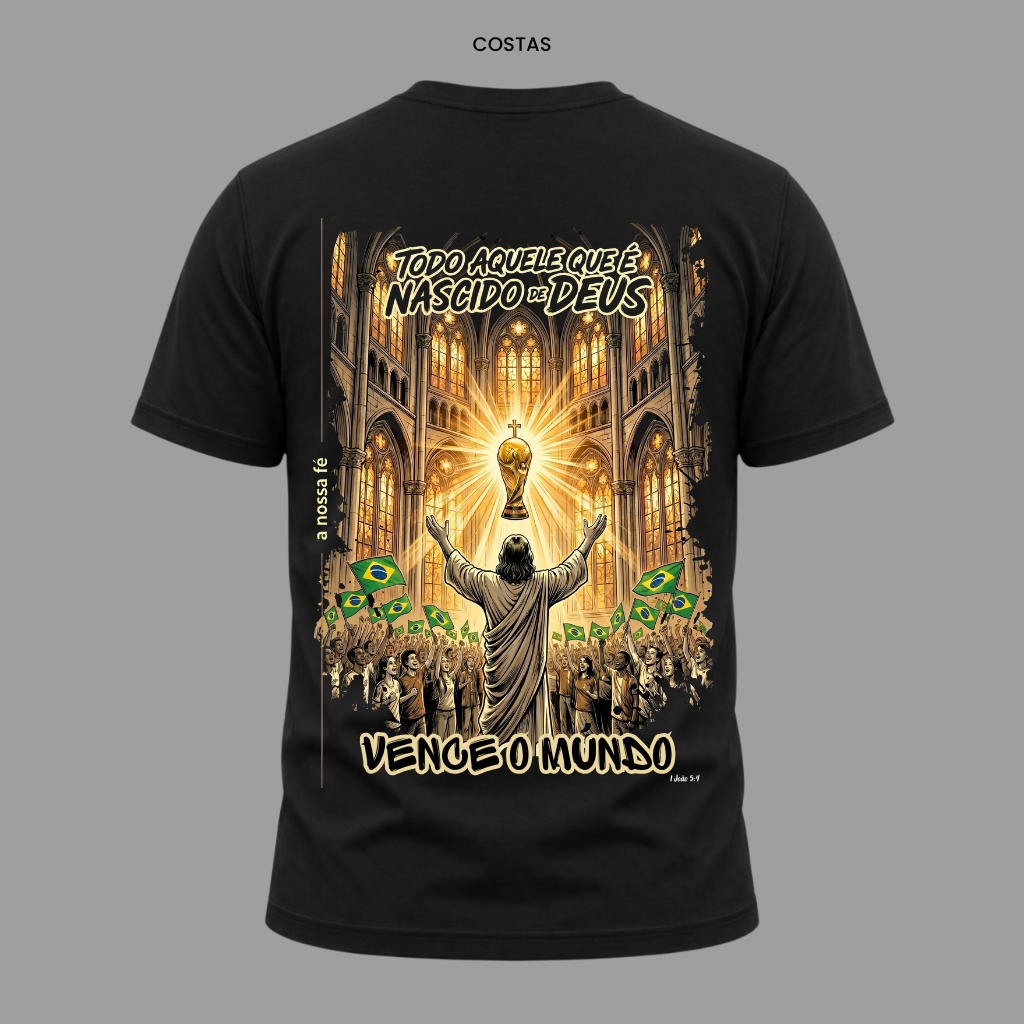 Camiseta Nação Eleita 1 João 5:4 | Copa 2026 | Kyrios Club
