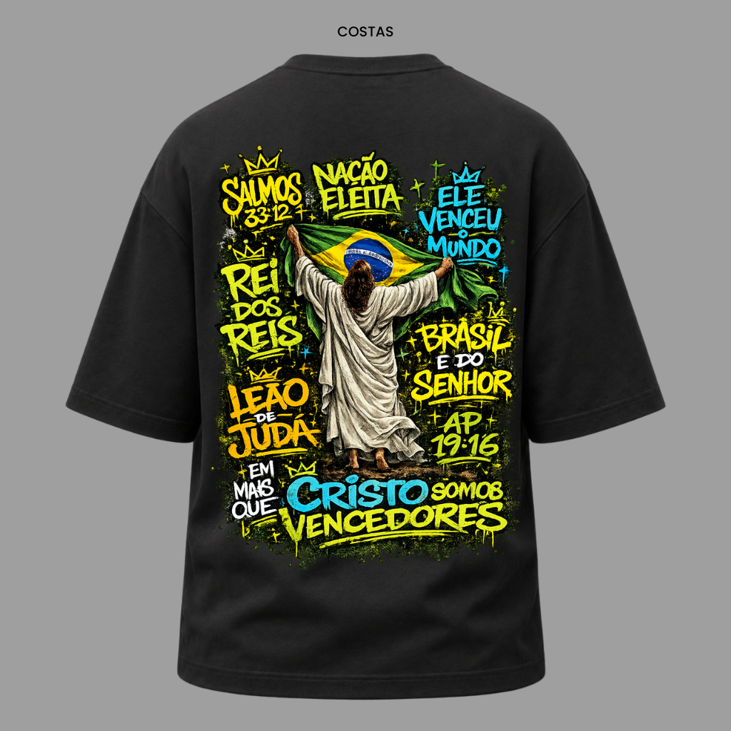 Camiseta Nação Eleita Salmos 33:12 | Copa 2026 | Kyrios Club