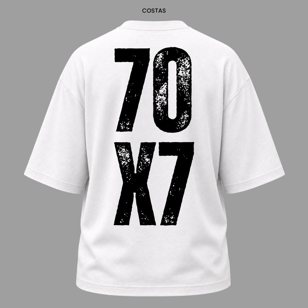 Camiseta Oversized Cristã Mateus 18:22 | Kyrios Club