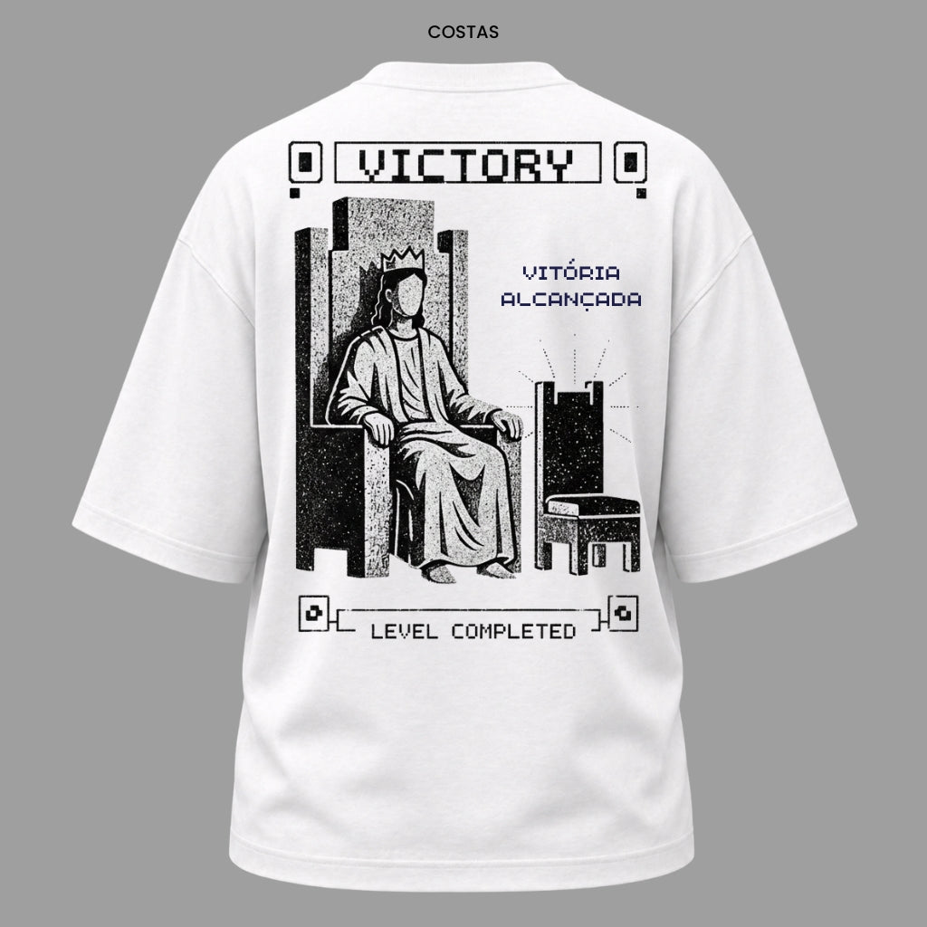 Camiseta Oversized Cristã Apocalipse 3:21 | Kyrios Club