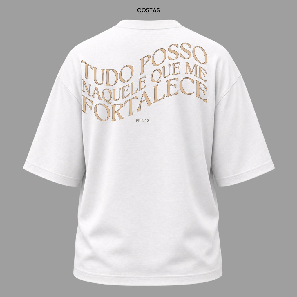 Camiseta Oversized Cristã Filipenses 4:13 | Kyrios Club