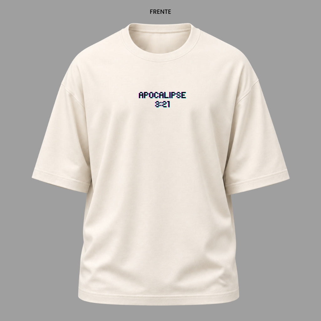 Camiseta Oversized Cristã Apocalipse 3:21 | Kyrios Club