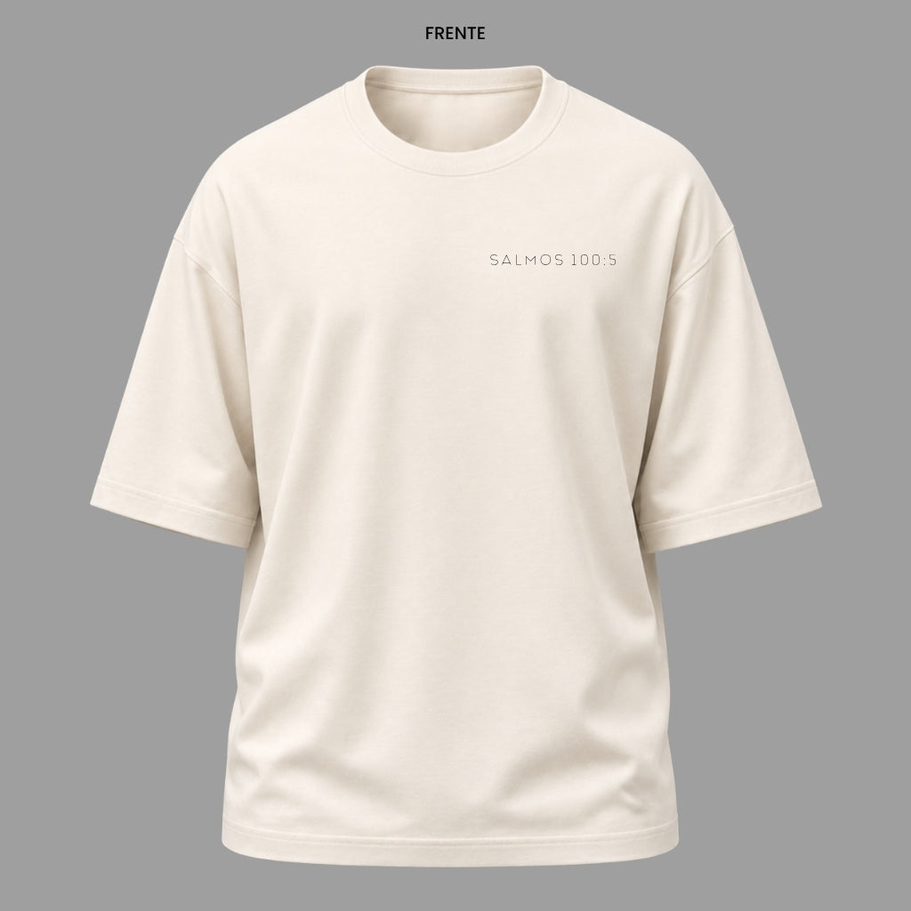 Camiseta Oversized Cristã Salmos 100:5 | Kyrios Club