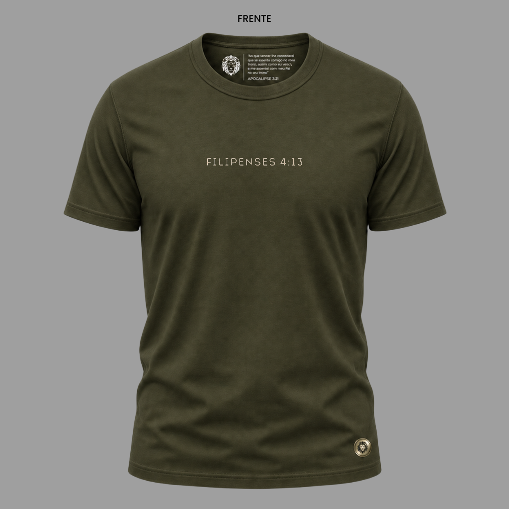 Camiseta Cristã Filipenses 4:13 | Kyrios Club