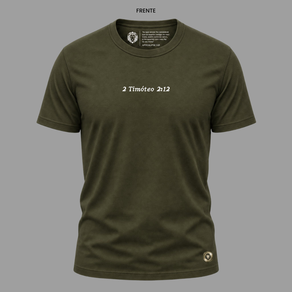 Camiseta Cristã 2 Timóteo 2:12 | Kyrios Club