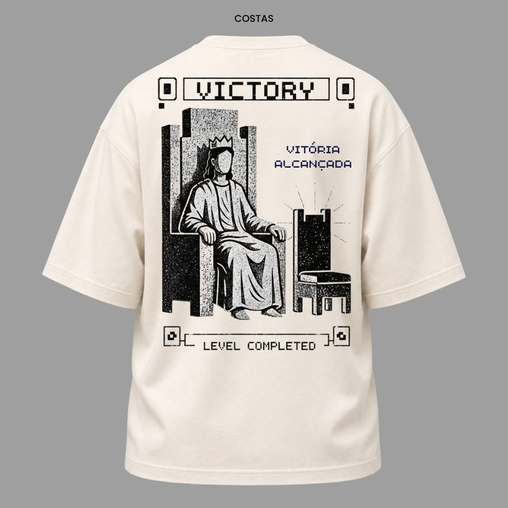 Camiseta Oversized Cristã Apocalipse 3:21 | Kyrios Club