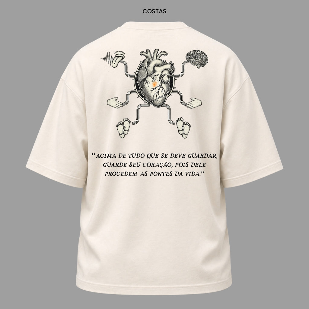 Camiseta Oversized Cristã Provérbios 4:23 | Kyrios Club