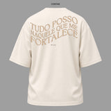 Camiseta Oversized Cristã Filipenses 4:13 | Kyrios Club