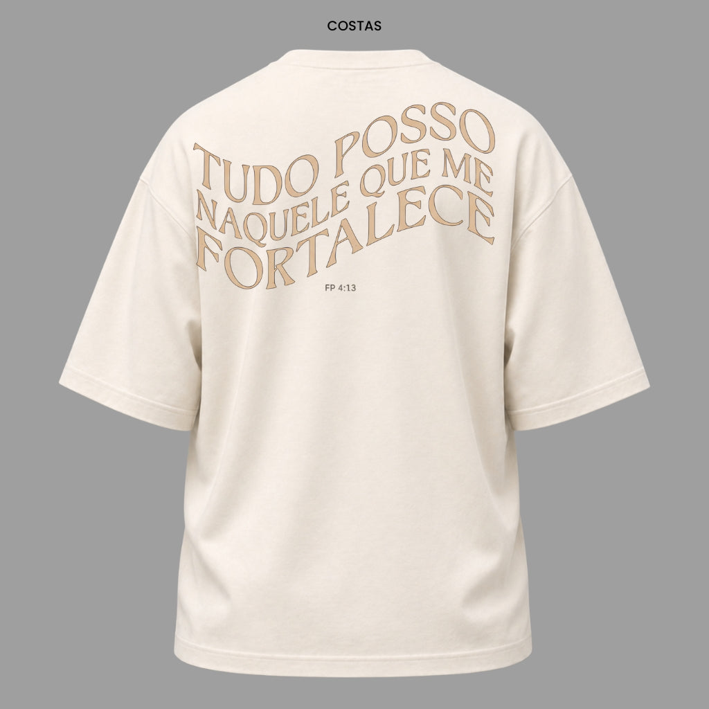 Camiseta Oversized Cristã Filipenses 4:13 | Kyrios Club