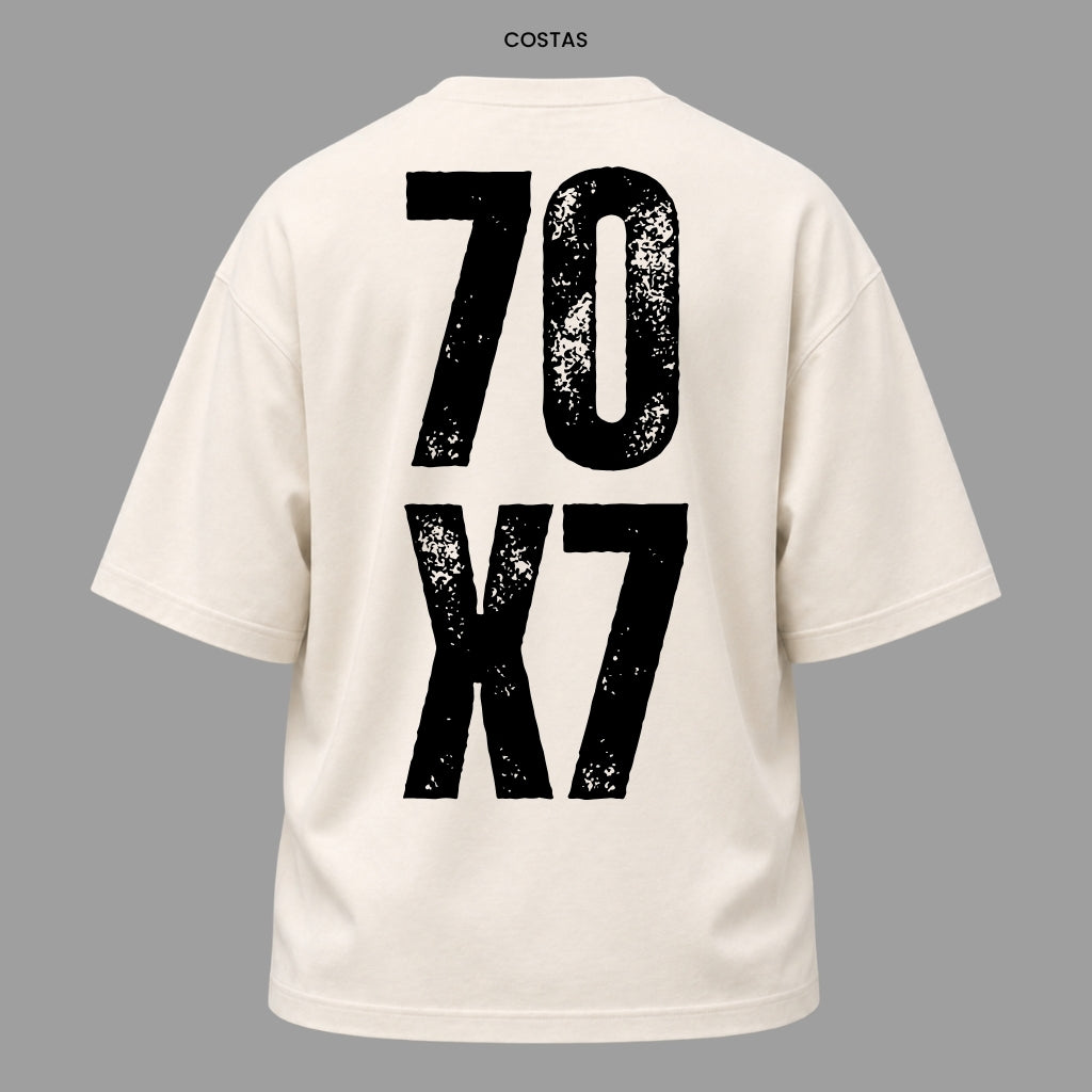 Camiseta Oversized Cristã Mateus 18:22 | Kyrios Club