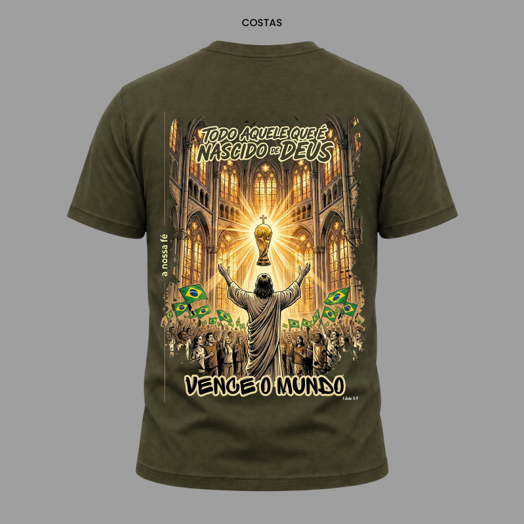 Camiseta Nação Eleita 1 João 5:4 | Copa 2026 | Kyrios Club