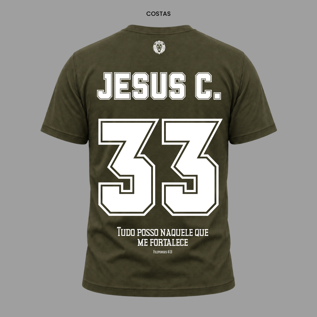 Camiseta Nação Eleita Jesus 33 | Copa 2026 | Kyrios Club