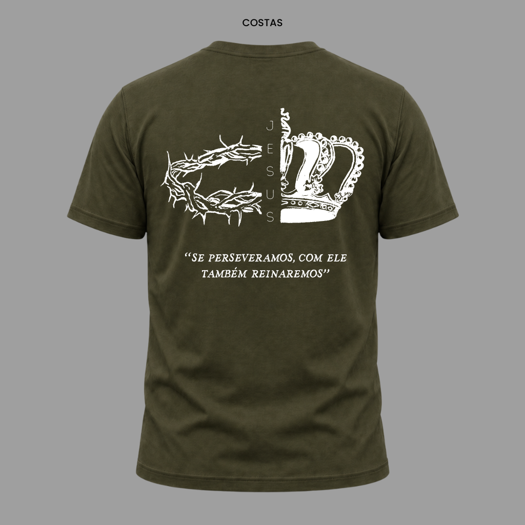 Camiseta Cristã 2 Timóteo 2:12 | Kyrios Club