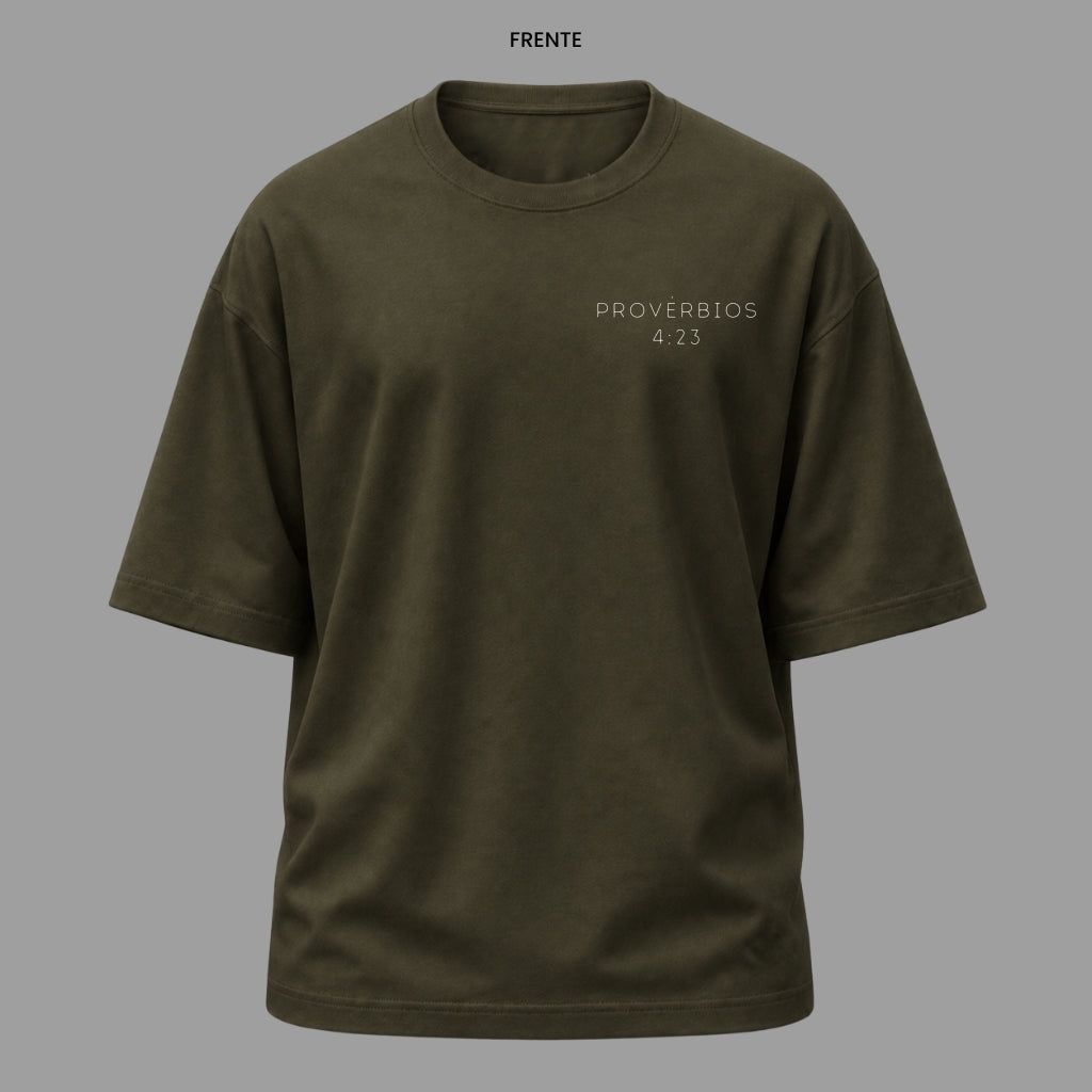 Camiseta Oversized Cristã Provérbios 4:23 | Kyrios Club
