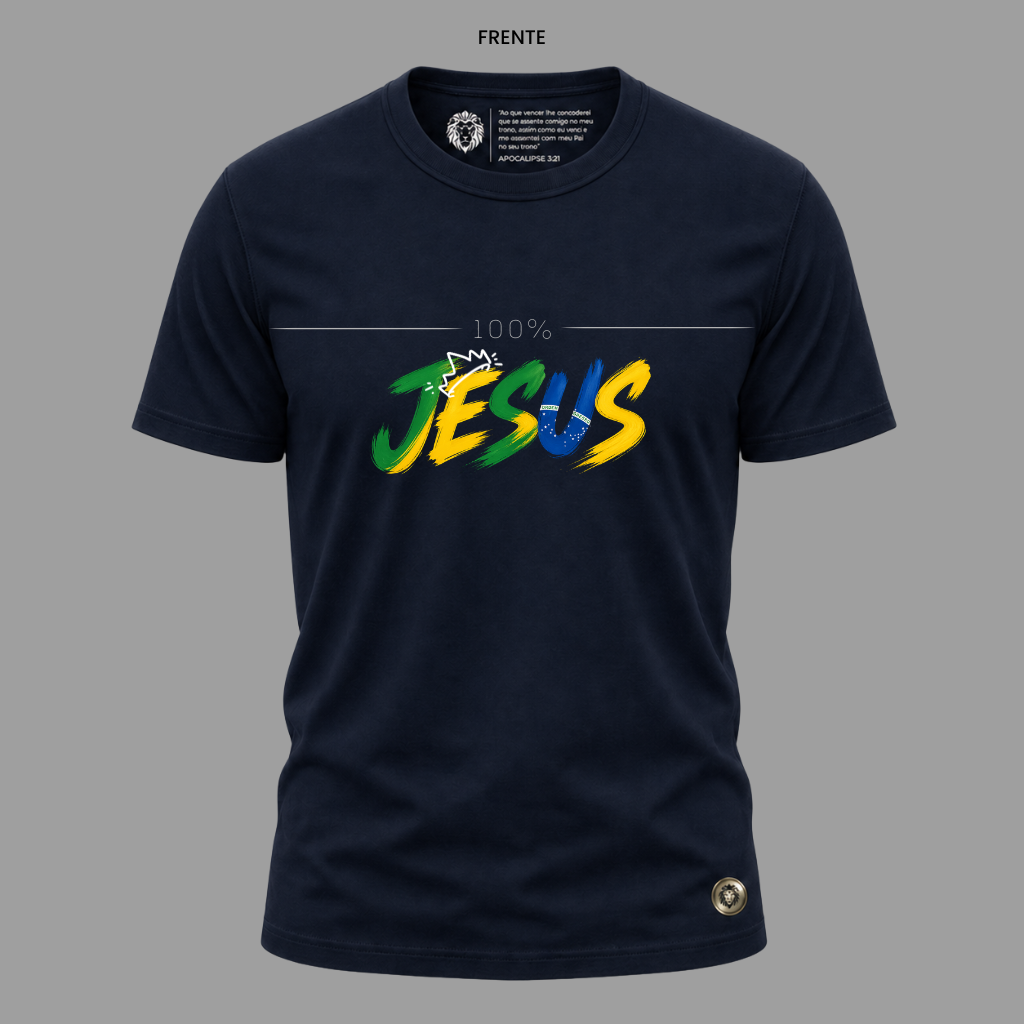 Camiseta Nação Eleita 100% Jesus | Copa 2026 | Kyrios Club