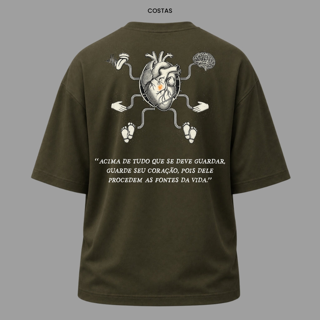 Camiseta Oversized Cristã Provérbios 4:23 | Kyrios Club