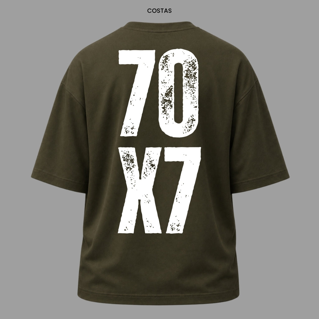 Camiseta Oversized Cristã Mateus 18:22 | Kyrios Club