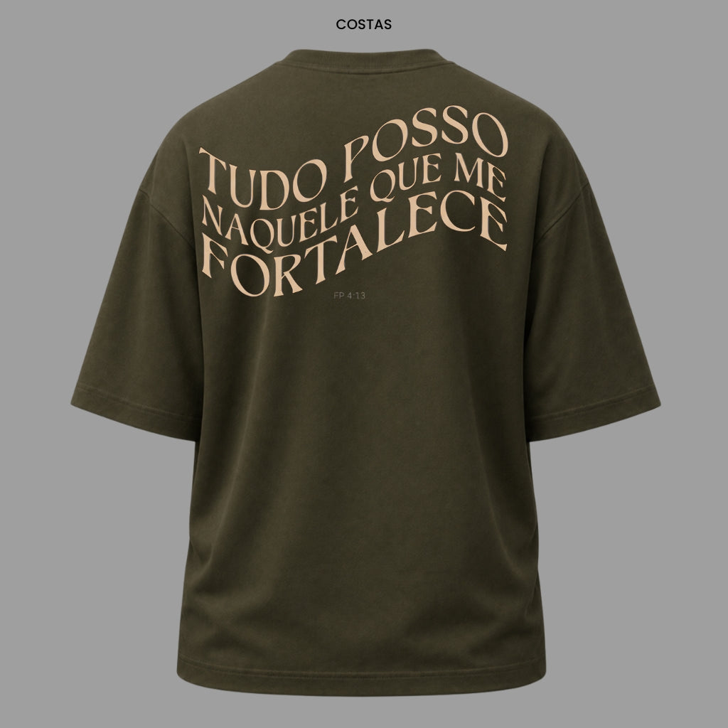 Camiseta Oversized Cristã Filipenses 4:13 | Kyrios Club