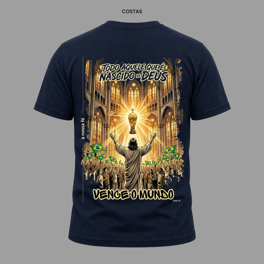 Camiseta Nação Eleita 1 João 5:4 | Copa 2026 | Kyrios Club