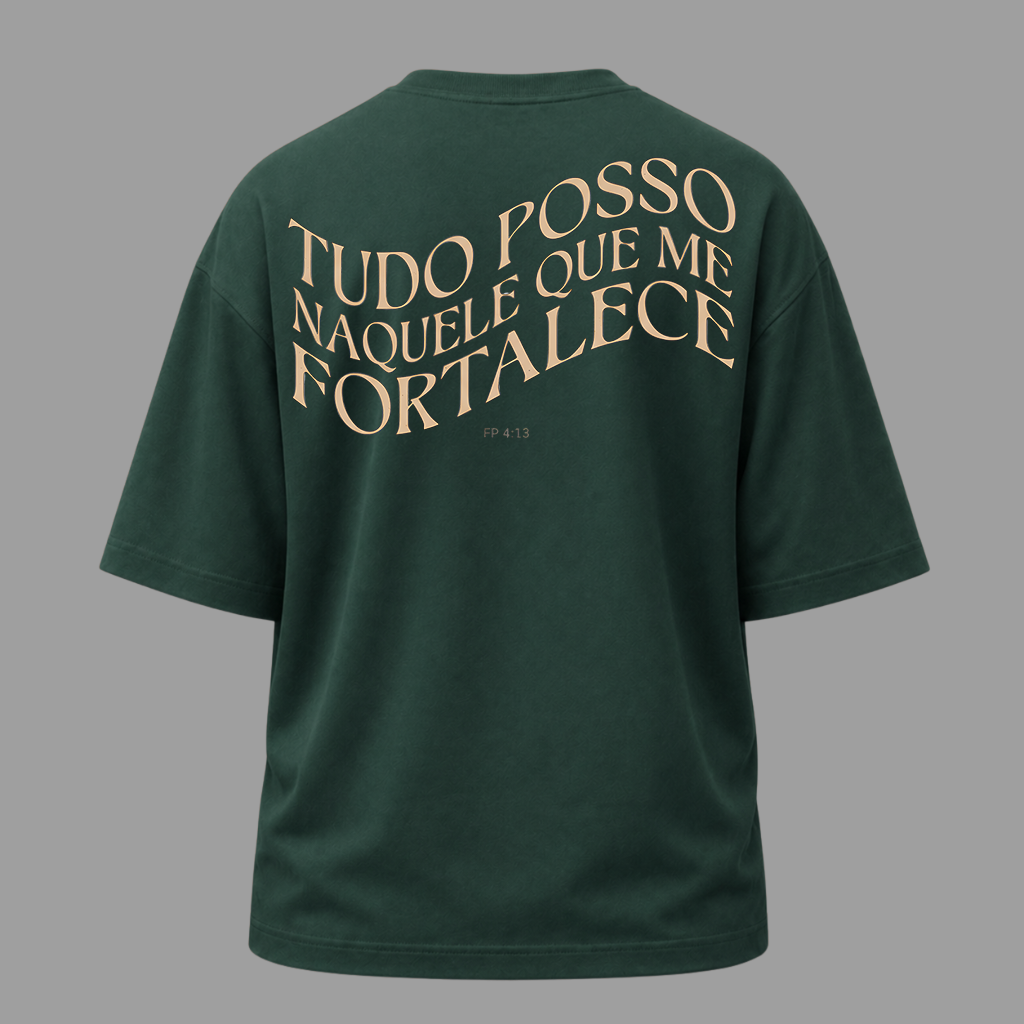Camiseta Oversized Cristã Filipenses 4:13 | Kyrios Club