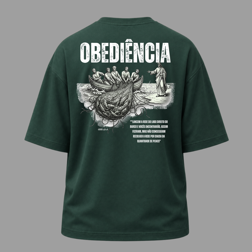 Camiseta Oversized Cristã João 21:6 | Kyrios Club