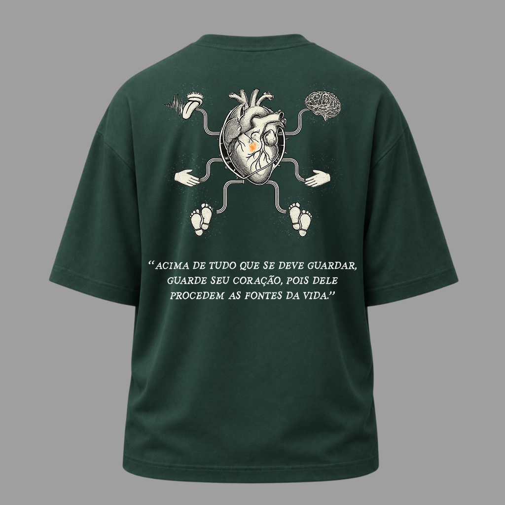 Camiseta Oversized Cristã Provérbios 4:23 | Kyrios Club