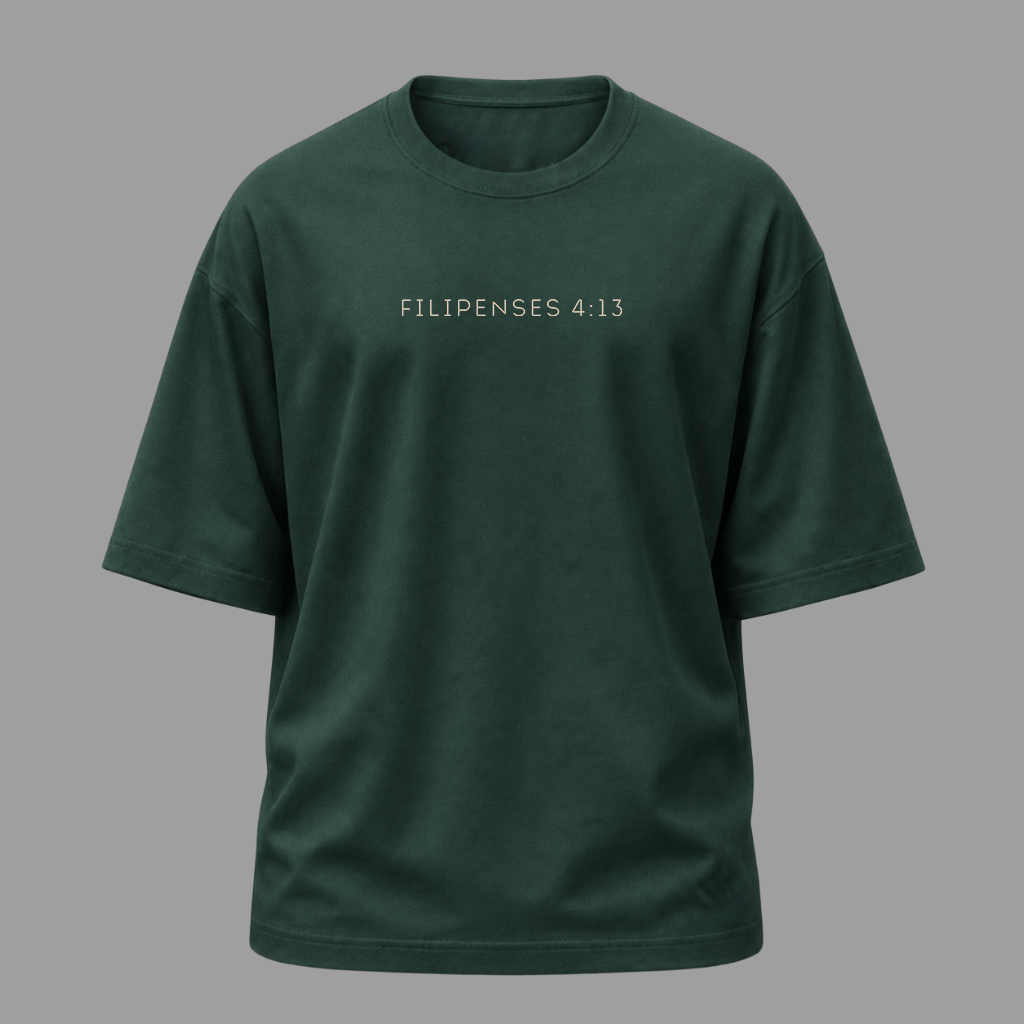 Camiseta Oversized Cristã Filipenses 4:13 | Kyrios Club